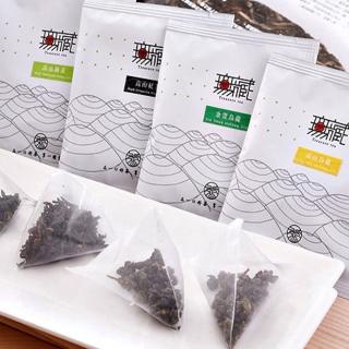 【無藏茗茶】阿里山高山烏龍/金萱烏龍三角立體充氮茶包3g×10包盒裝(高山烏龍茶包/烏龍茶包/附提袋)