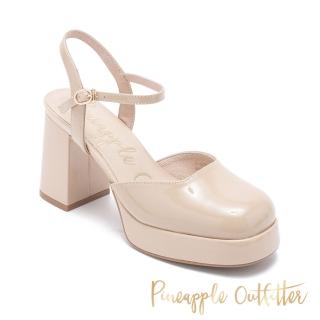 【Pineapple Outfitter】ILORI 鏡面後帶粗跟瑪莉珍-鏡粉(鏡粉)