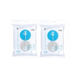 【COMBO!】日本製水潤加強型單支獨立包裝掏耳棉花棒100入(50支2包 保濕型雙頭旅行用清潔掏耳水棉棒)