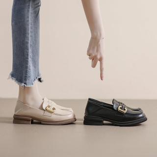 【HiuHiu 韓妍玥】軟底粗跟厚底樂福鞋
