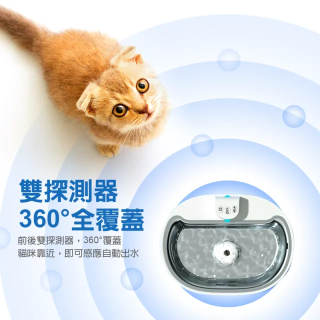 【dudupet】海洋系列無線寵物飲水機(貓/狗/循環飲水機/感應出水)