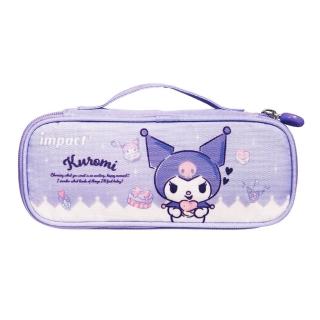 【IMPACT 怡寶】酷洛米Kuromi-筆袋-粉紫 IMKUL01PL(夢幻萌主酷洛米圖案 精緻印刷效果)