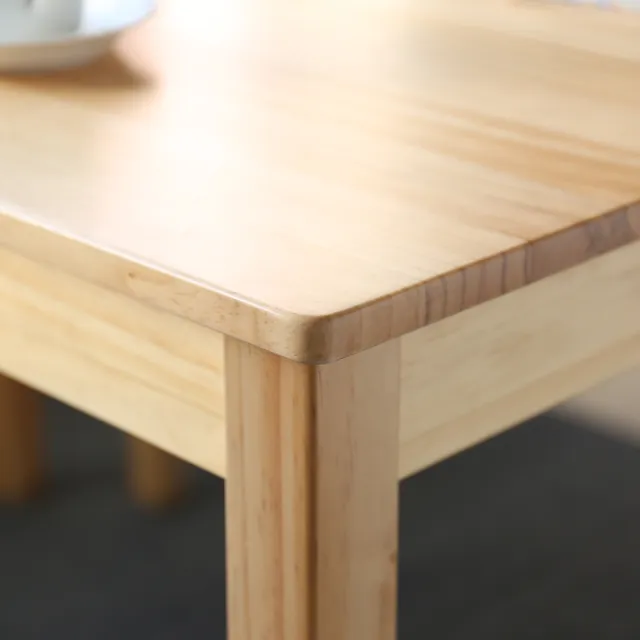 【H&D 東稻家居】達娜日式木作餐桌椅組-3件組(DIY自行組裝 一桌二椅)