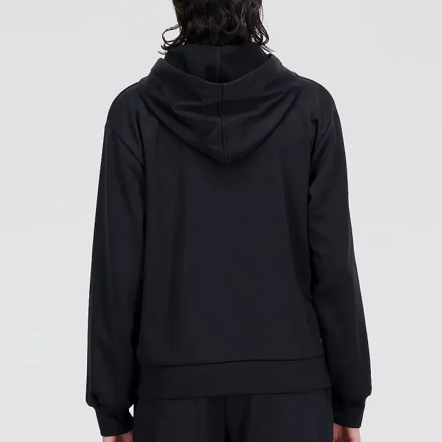 【NEW BALANCE】女款 黑色 機能 刷毛 保暖 排濕 訓練 連帽 外套 AWJ33186BK
