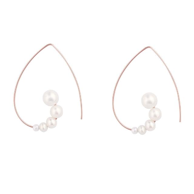【Olivia Yao Jewellery】玫瑰金漸層珍珠耳環(Malta Collection/聖誕/送禮)