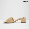 【ALDO】CLAUDINA-俐落簡約編織中跟涼拖鞋-女鞋(米棕色)