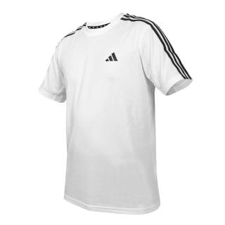 【adidas 愛迪達】男短袖T恤-上衣 休閒 愛迪達 吸濕排汗 白(IB8151)