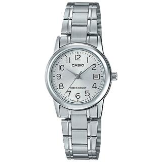 【CASIO 卡西歐】指標女錶 不鏽鋼錶帶 防水 日期顯示(LTP-V002D-7B)