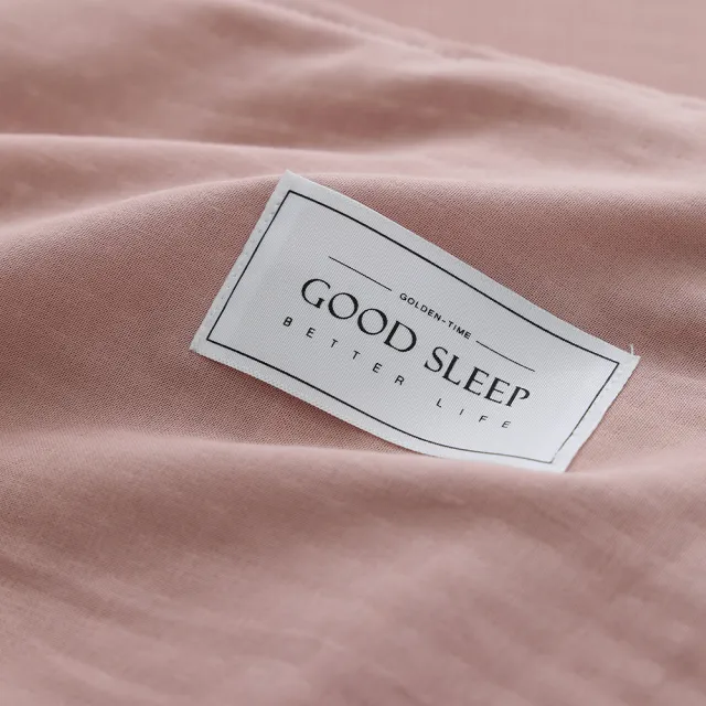 【GOLDEN-TIME】雲眠紗三件式枕套床包組-珊瑚粉(加大)