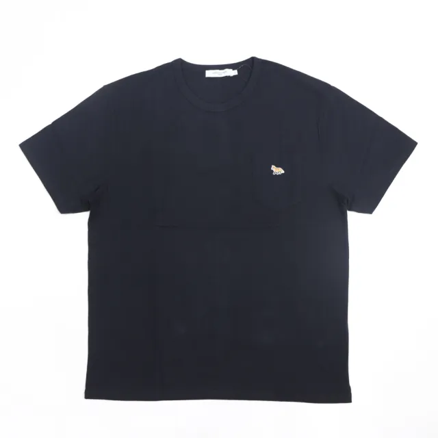 【Maison Kitsune】Maison Kitsun☆ 口袋小狐狸 黑色/白色 純棉 T-SHIRT(GM00116KJ0008P)