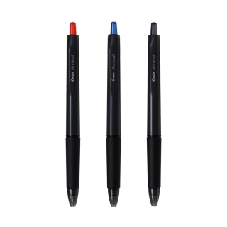 【PILOT 百樂】輕油筆 黑桿 0.7 黑+藍+紅(3色1包)