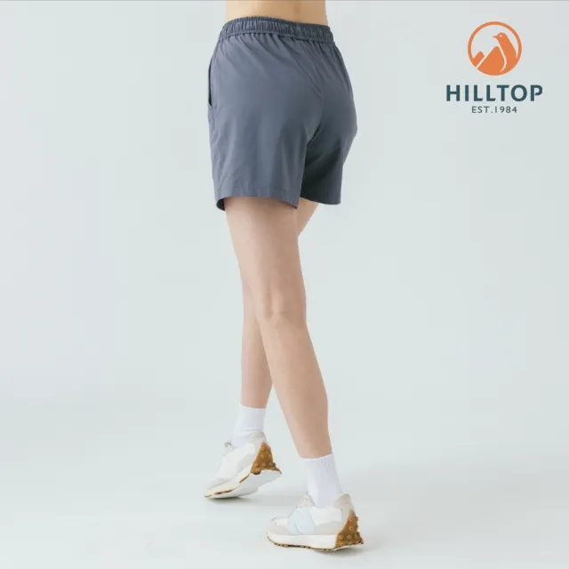 【Hilltop 山頂鳥】抗UV超潑水彈性短褲 女款 灰｜PS09XF76ECK0