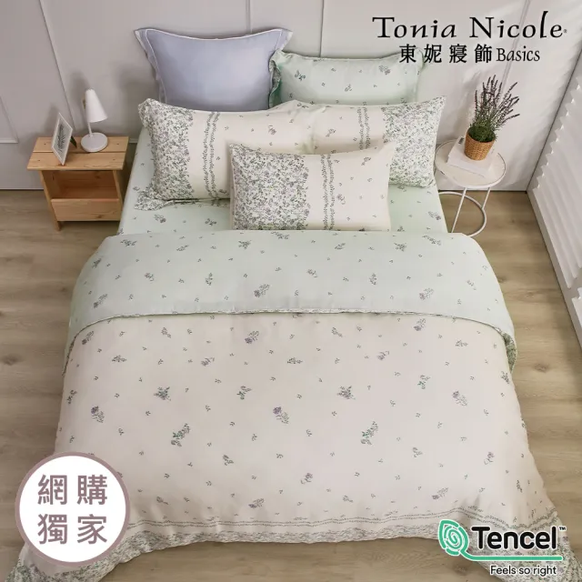 【Tonia Nicole 東妮寢飾】環保印染100%萊賽爾天絲兩用被床包組-青雅集(加大)