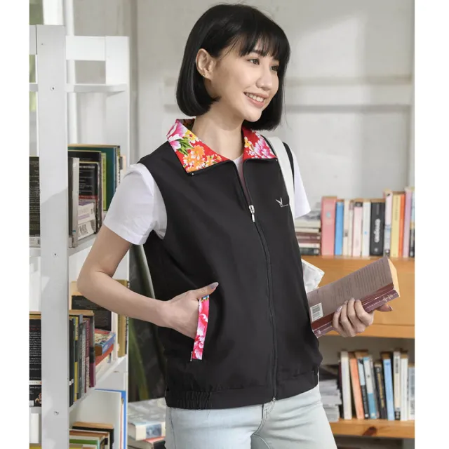 【LEIDOOE】單面網裡客家花背心(22092黑)
