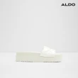 【ALDO】AQUATA-菱格紋厚底涼拖鞋-女鞋(白色)