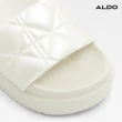 【ALDO】AQUATA-菱格紋厚底涼拖鞋-女鞋(白色)