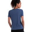 【Icebreaker】女 Core 圓領短袖上衣-復古藍(IB0A56Y4-A76/登山健行/運動衣/機能上衣/排汗衣/底層衣/旅遊)