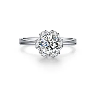 【鉅曜】IGI 1克拉 D色VVS2 花開夏日驚艷鑽石戒指(培育鑽石 18K金)