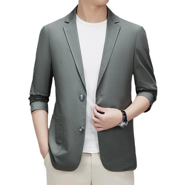 【巴黎精品】現貨+預購 男西裝外套休閒西裝修身西裝機能(商務長袖襯衫彈力免燙男外套3色v1bg20)