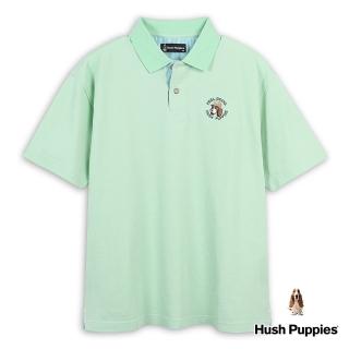 【Hush Puppies】男裝 POLO衫 趣味FEEL GOOD 漁夫帽狗落肩POLO衫(淺綠 / 43101202)