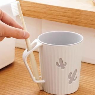 【品川製物】仙人掌牙刷架洗漱杯(杯柄自帶牙刷插槽)