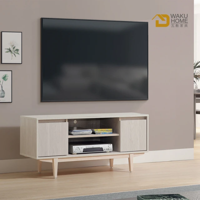 【WAKUHOME 瓦酷家具】Ariel極簡主義白楓木4尺TV櫃A015-214
