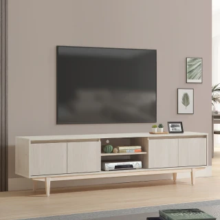 【WAKUHOME 瓦酷家具】Ariel極簡主義白楓木7尺TV櫃A015-217