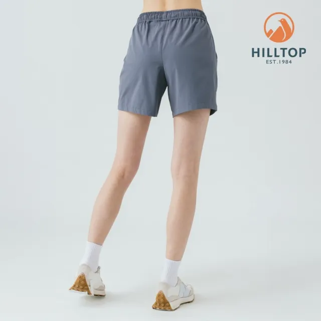 【Hilltop 山頂鳥】抗UV超潑水彈性短褲 女款 灰｜PS09XF76ECK0