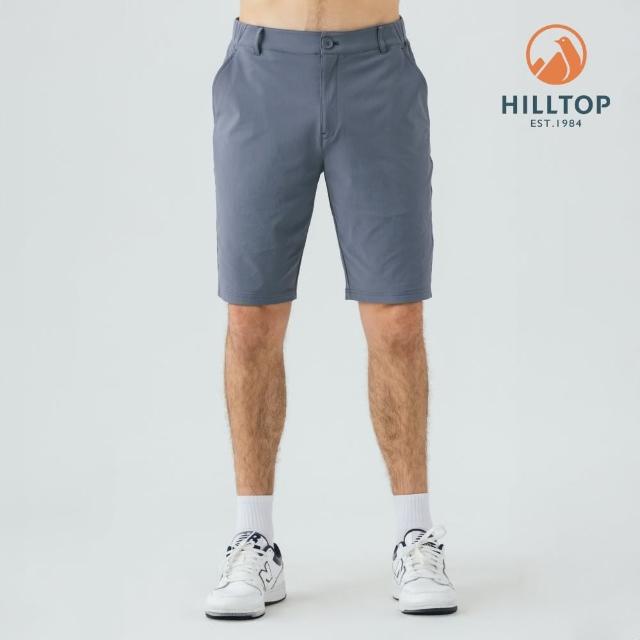 【Hilltop 山頂鳥】超潑水抗UV彈性短褲 男款 灰｜PS09XM84ECK0