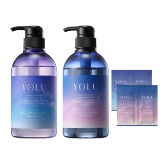 【YOLU】寧靜/舒緩修護洗髮精/潤髮乳475ml(小明星大跟班節目推薦/晚安美髮瓶/夜間修護/保濕柔順)