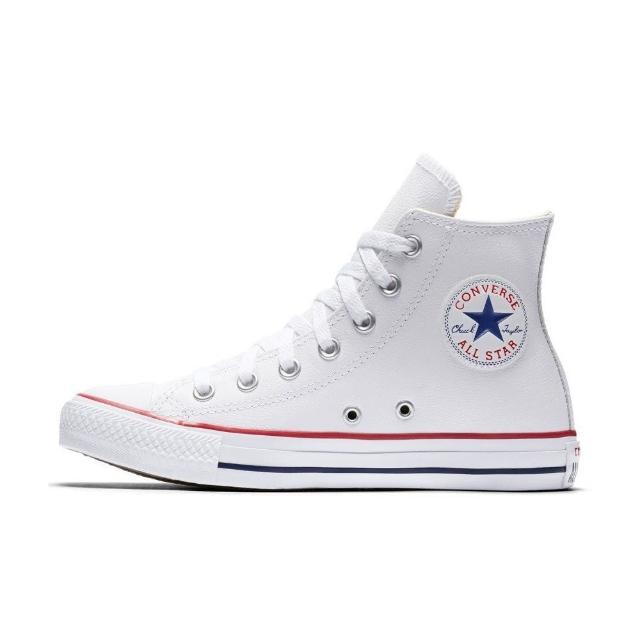 【CONVERSE】CT All Star HI 男女 休閒鞋 荔枝皮革款 高筒 白色(132169C)