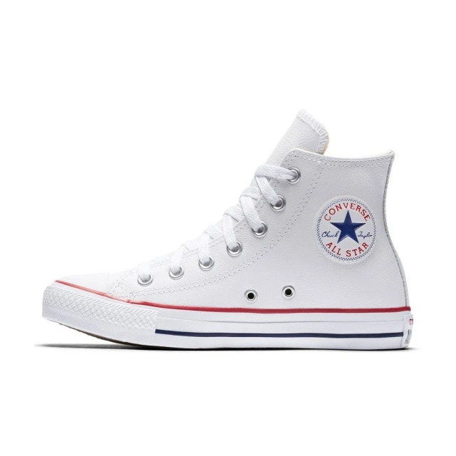 CONVERSE CT All Star HI 男女 休閒鞋 荔枝皮革款 高筒 白色(132169C)