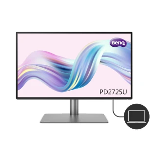 【BenQ】PD2725U 27型 IPS 4K 廣色域專業設計繪圖外接螢幕可旋轉/HDR10/內建喇叭/Thunderb