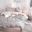 【DUYAN 竹漾】純棉 植物花卉風格 三件式枕套床包組 多款任選(雙人)