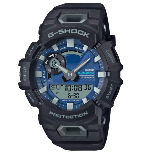 CASIO 卡西歐 G-SHOCK 藍牙 夏日藍海 酷黑藍 跑步訓練 計步 運動系列 GBA-900CB-1A_mm