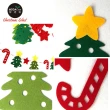 【摩達客】耶誕-超萌小聖誕樹拐杖拉條串旗吊飾(兩入組)