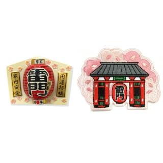 【A-ONE 匯旺】日本東京雷門冰箱磁貼+ 日本 Q版-雷門背膠補丁2件組彩色磁鐵 冰箱磁鐵(C106+219)