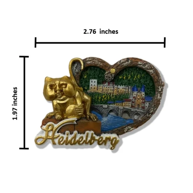 【A-ONE 匯旺】德國海德堡創意地標磁鐵+羅蕾萊補丁2件組吸鐵紀念品 補習班黑板磁鐵 磁性家居裝飾(C110+127)