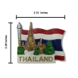 【A-ONE 匯旺】泰國寺廟國旗造型磁鐵+泰國 玉佛寺 曼谷大皇宮 袖標2件組外國地標磁鐵(C107+343)