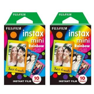 【FUJIFILM 富士】instax mini RAINBOW 彩虹漸層底片(2入組)