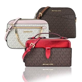 【Michael Kors】PVC滿版漆皮/防刮雙拉鍊手提/斜揹包(多色選)