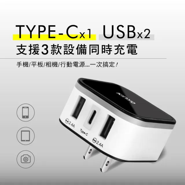 【KINYO】多合一旅行萬國轉接頭/萬用轉接頭(USB/Type-C MPP-3456)