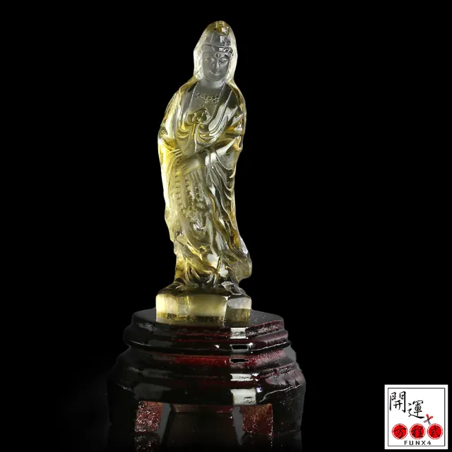 觀音佛祖-透明外框純黃金藝術擺件| 金寶珍銀樓