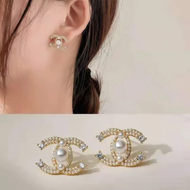 【Emi 艾迷】母親節3入520 輕奢經典C字 小香風 925銀針 耳環 飾品