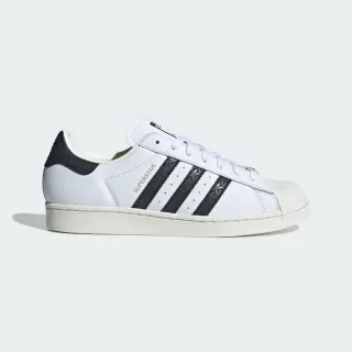 【adidas 愛迪達】Superstar 男女 休閒鞋 經典 Originals 皮革 貝殼頭 三葉草 白黑金(IF3637)