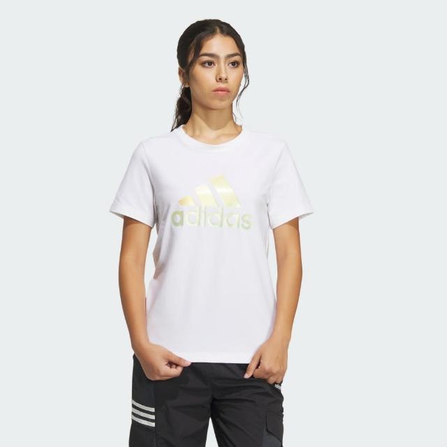 【adidas 愛迪達】LOGO 短袖上衣 T恤 女 IM8885