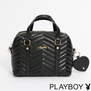 【PLAYBOY】波士頓包附長背帶 Femme系列(黑色)