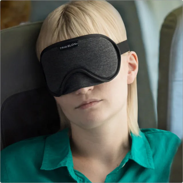 【Travelon】美國 冷凝舒緩眼罩 灰 / 睡眠眼罩 遮光眼罩