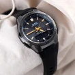 【CASIO 卡西歐】日本限定 潮流時尚太陽能雙顯電波橡膠腕錶/黑x黃指針(WVA-M640B-1A2)