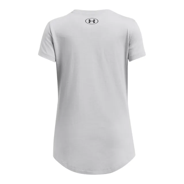 【UNDER ARMOUR】UA 女童 撞色LOGO短T-Shirt_1382979-011(淺灰)